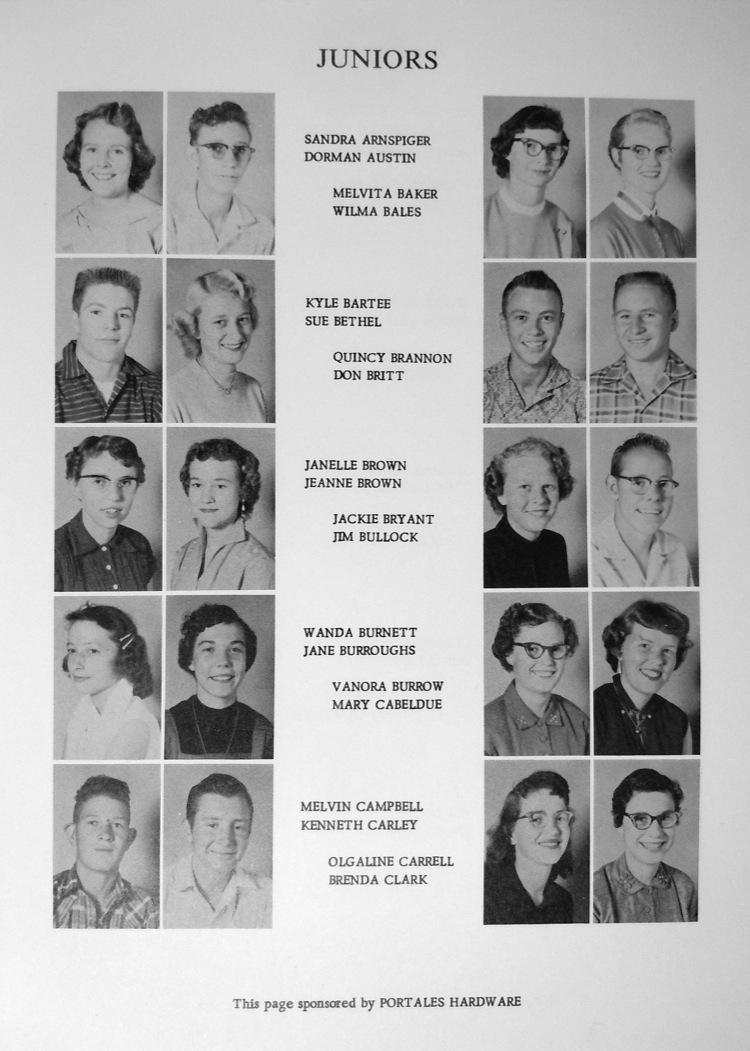 1957 Portales High School Juniors
